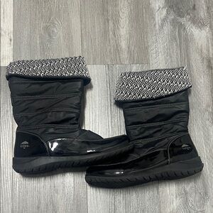 TOTES "Jackson" Black Waterproof Quilted Fold Down  Boots~Size 11